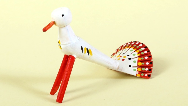 Hračka - ptáček skašovského hračkáře Josefa Maška z 80. let 20. století. Foto: Alžběta Kumstátová, Národní muzeum